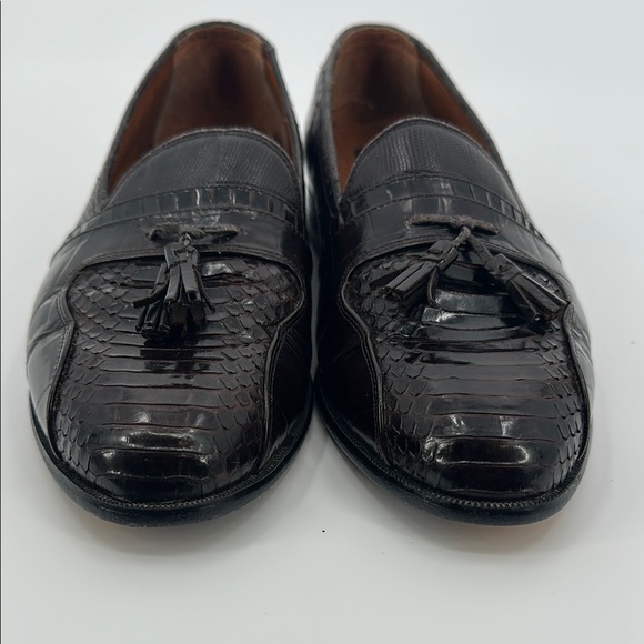 Stacy Adams Brown Leather Loafers Slip-Ons‎ - Picture 8 of 16